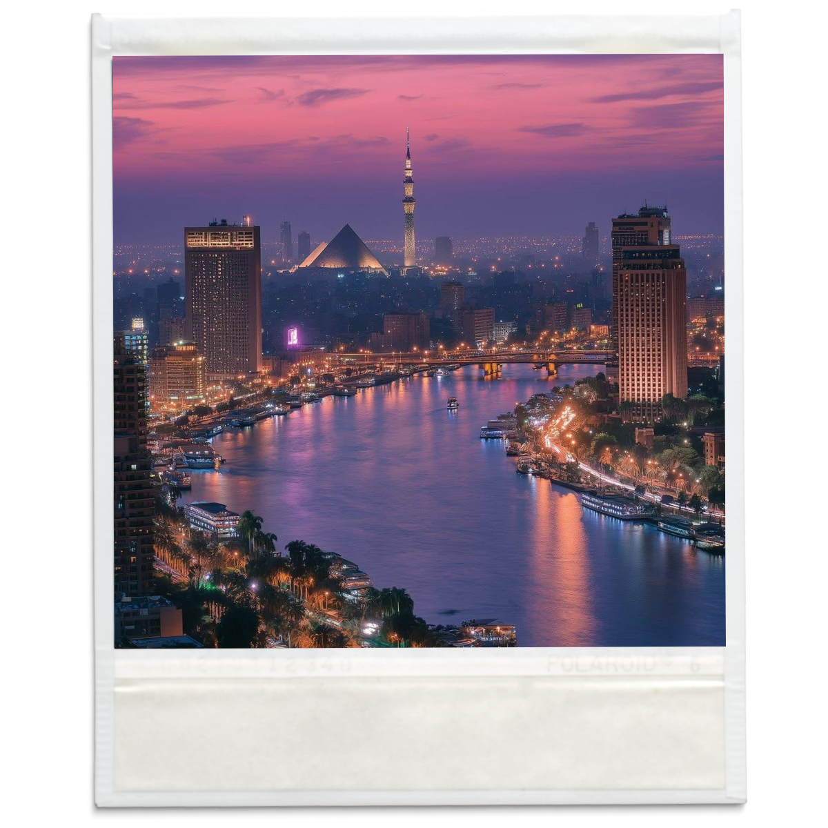 The Nile at dusk in Cairo